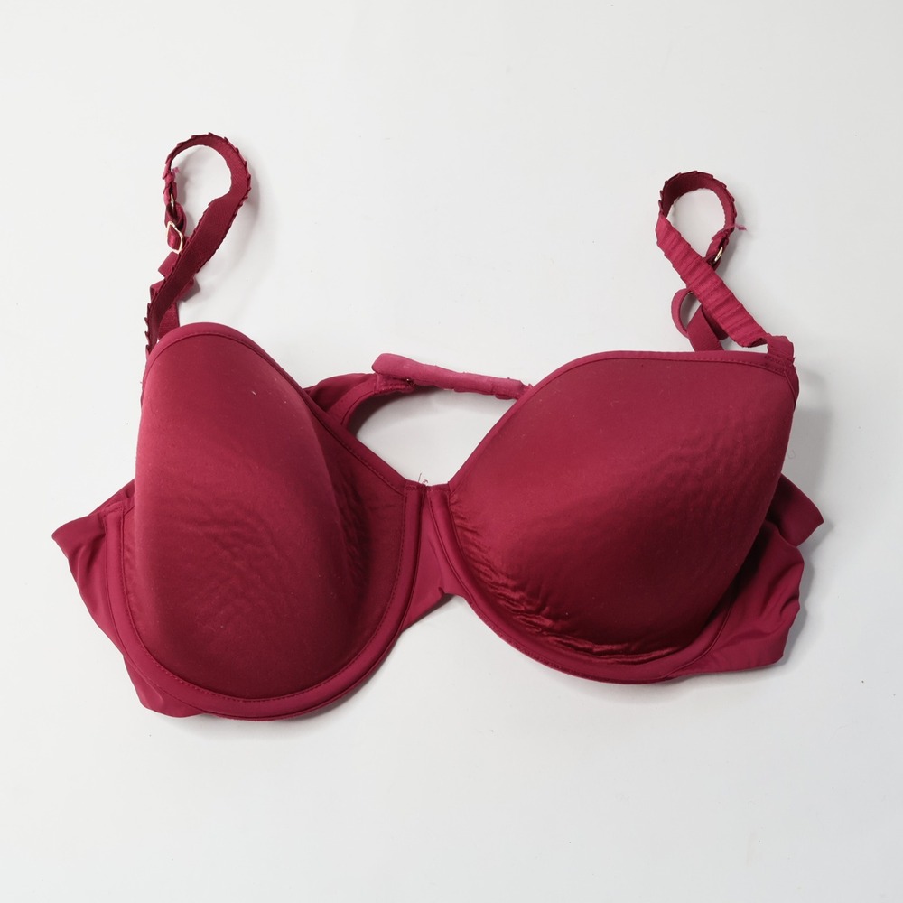 ThirdLove 24/7 Classic T-Shirt Bra Burgundy Maroon Red 34C 1/2 Underwire